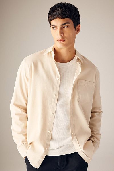 DeFacto Regular Fit Gabardine Long Sleeve Shirt A5383ax23au