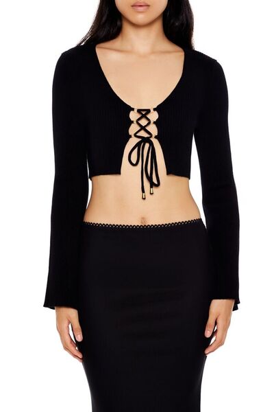 Forever 21 Bağcıklı Crop Bluz