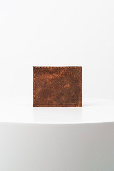 BAYDERİ Useful Antique Tan Men's Wallet with Genuine Leather Special Package