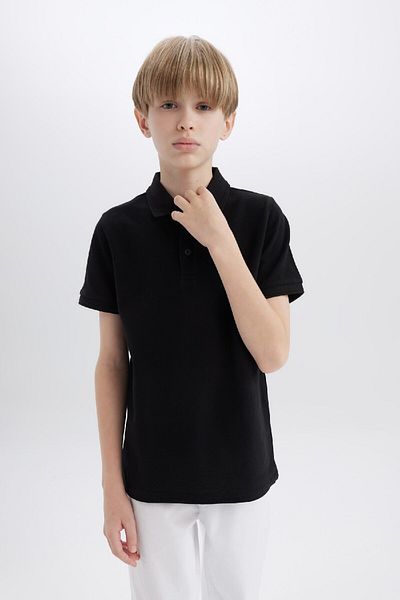 DeFacto Red Pique Polo T-Shirt for Boy's Day April 23 - Short Sleeve K1689A624SM