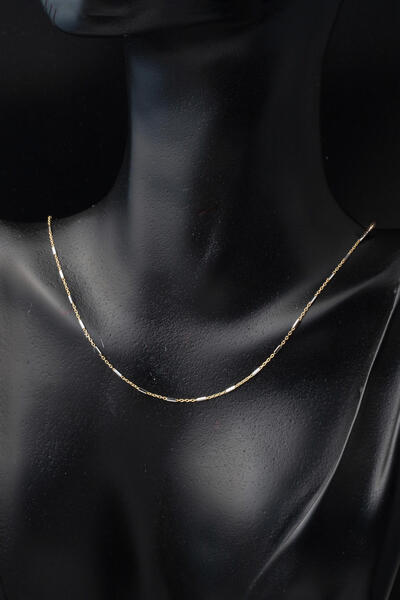 Bilezikci Spor 14 Ayar İnce Altın Zincir Kolye 50 cm.