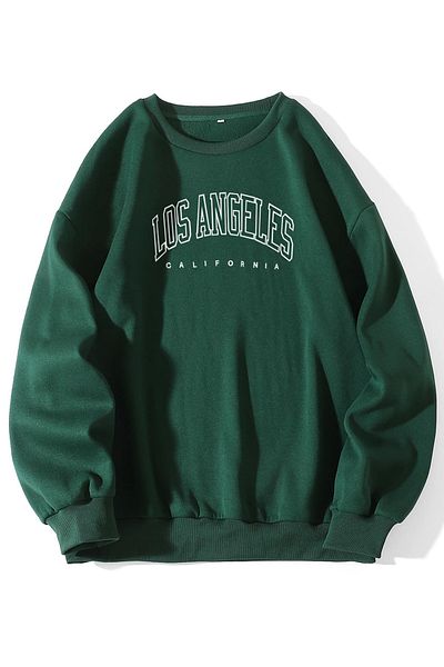 EVIus Φούτερ Los Angeles με στάμπα με λαιμόκοψη 3 κλωστών unisex