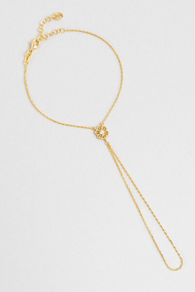 So CHIC... Şans Çiçeği 18 Ayar Sarı Altın Kaplama 20 Cm Gümüş Şahmeran