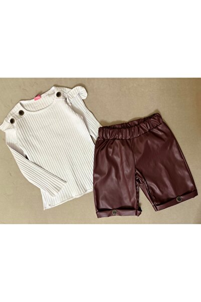 SANTRALBEBE Komplet kratkih hlača za devojčice Koža