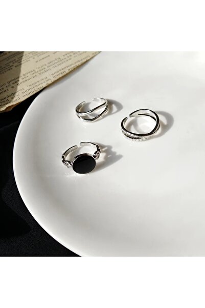 MURASSA BUTİK 3'lü İncili Yüzük Setii