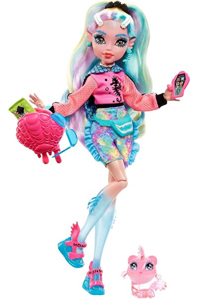 MONSTER HIGH دمية لاجونا بلو مع سمكة البيرانا الأليفة
