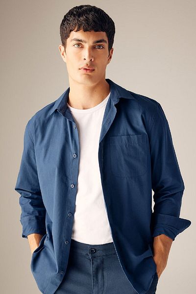DeFacto Regular Fit Poplin Uzun Kollu Gömlek A8030ax23au
