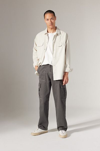 DeFacto Oversize Wide Fit Cotton Long Sleeve Shirt Jacket B3864Ax23Au