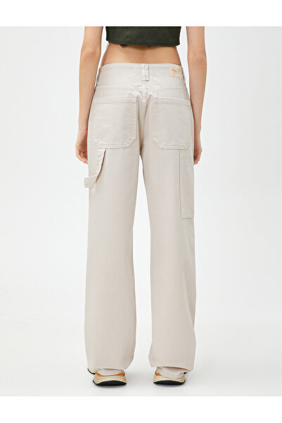 Koton Džínové kalhoty s vysokým pasem, rovné nohavice