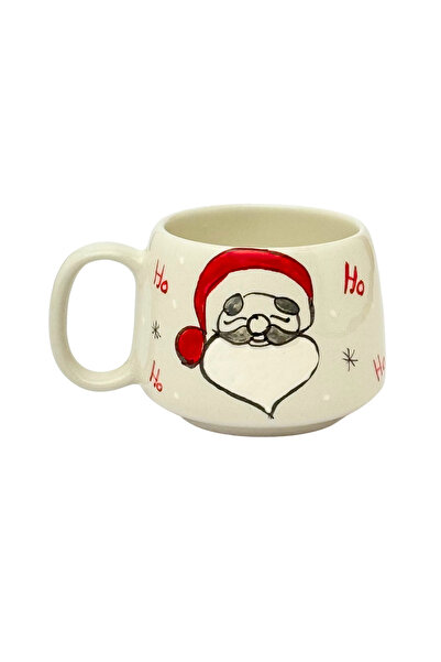Gezdikçe Bilelim Santa Claus - Ceramic Mug and Cup for New Year's Handmade, D...