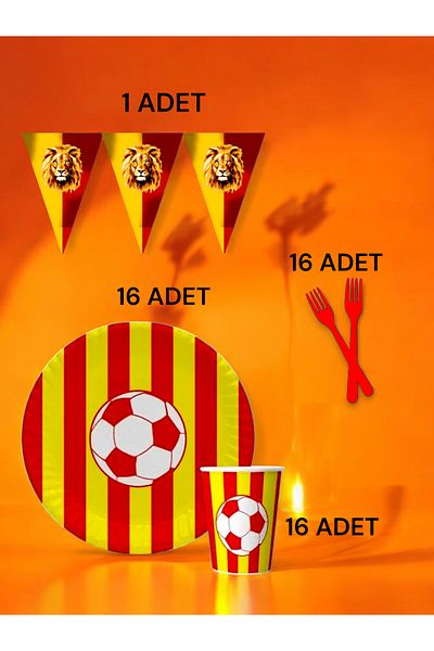 VibeHome Red Yellow Fan S Pack for 16 - Birthday Party and Fun Events