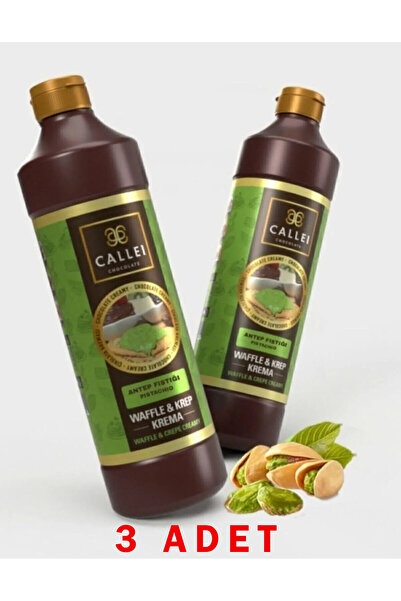 Callei Waffle & Dondurma & Krep & Pankek Antep Fıstığı Sos 1000gr x 3 Adet