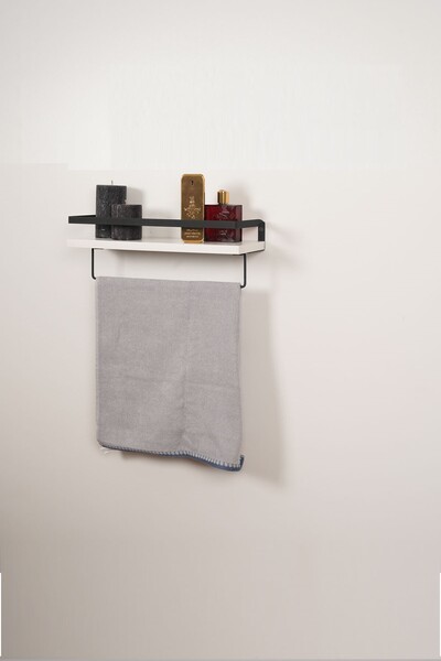Mudesa Havlu Tutacağı Raf Metal Havlu Askısı Mutfak Banyo Raflı Modern Raflı ...