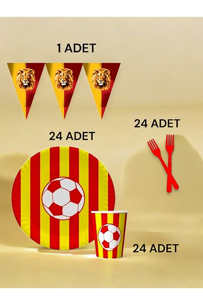 VibeHome Red Yellow Fan S Pack for 24 - Birthday Party and Fun Events