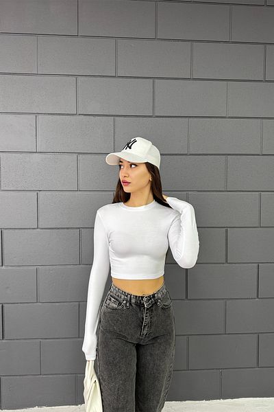 Sun Victoria Γυναικεία Crop Boat Neck Μπλούζα