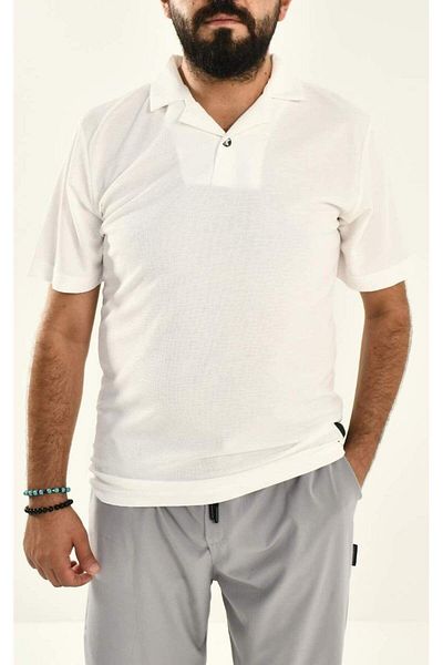 DAVID&GERENZO Ecru Collar Detail T-shirt410415