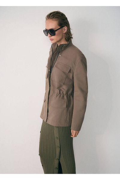 MANGO Woman Parka with High Collar Pocket