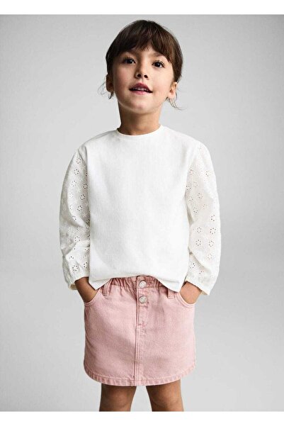 MANGO Baby Kolları İşlemeli Tişört