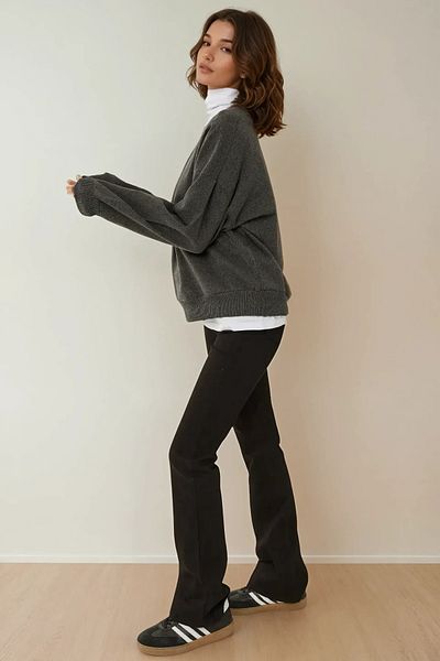 Hiccup Φούτερ Oversize Μπλούζα με Λαιμόκοψη