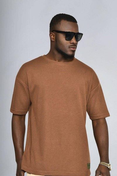 DAVID&GERENZO Тениска Gri Basic Oversize