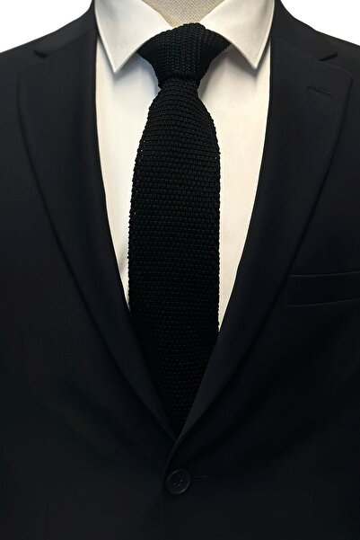 La Pescara Black Knitted Tie 8001