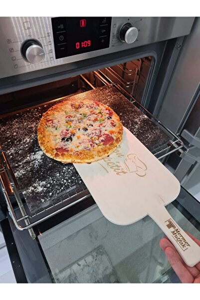 MR MERMER MUTFAK Bazalt Fırın Ve Mangal Taşı 30x40cm & Ahşap Kürek Set - Mang...