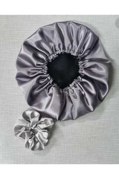 ANT HOME TEKS Çift Taraflı Saten Saç Bonesi Koyu Gri Saç Bakım Güzellik Sağlı...