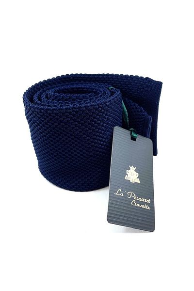 La Pescara Knitted Navy Blue Tie 8009