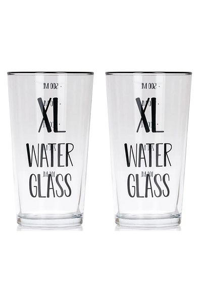 LC Waikiki XL Printed Scale Glass Water Glass 570 ml - 2 Pieces