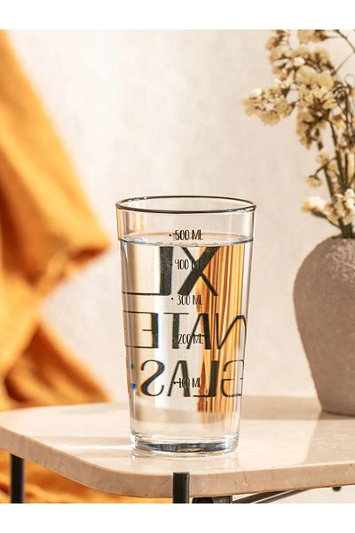 LC Waikiki XL Printed Scale Glass Water Glass 570 ml - 2 Pieces