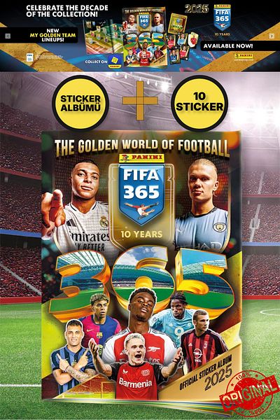 TOYFEST Panini Adrenalyn Fifa 365 - 2025 Sticker Starter Pack Footballer Stickers Magazine Album