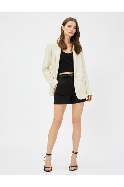 Koton Mini šortky s kapesním páskem z bavlny