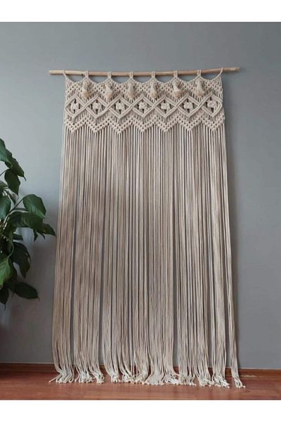 cessehome Macrame Curtain Door Susu Cessehome Curtain with Compasses