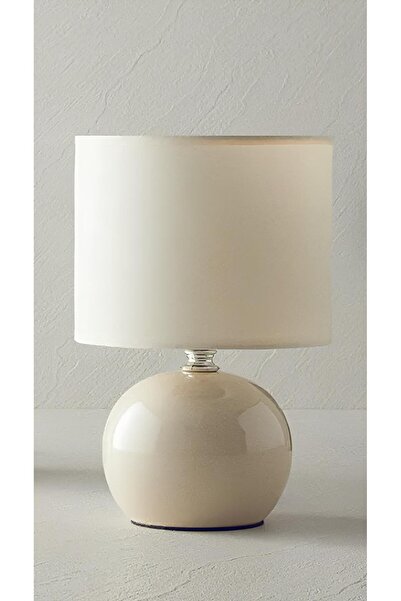 Buiva Maria Modern Tasarım Abajur Krem Şapka Bej Krem Gövde