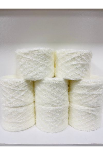 göçer Hand Knitting Moher Acrylic Cream Image All Net 800 Gr