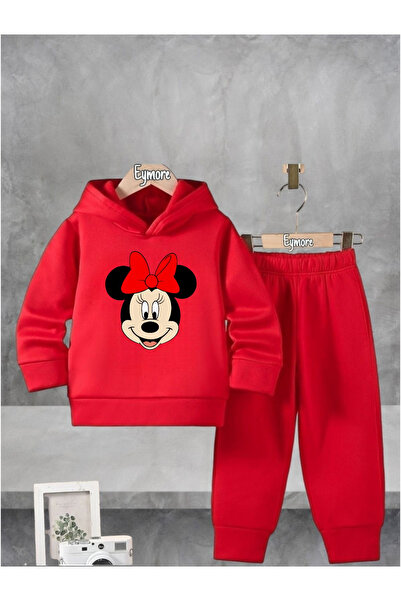 LUNAVISTA Mickey Mouse Printed Hooded Bottom Children's Set