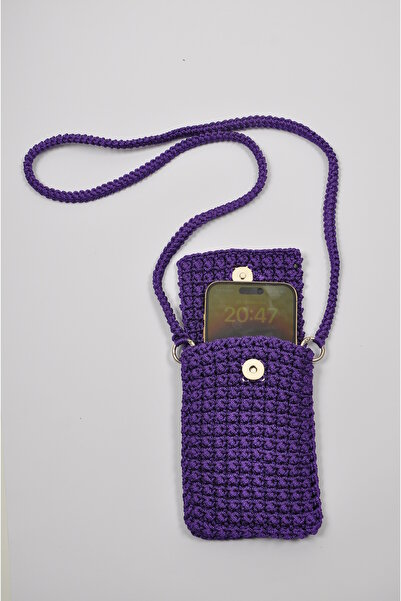 Case collection Telefon Çantası Makrome Örgü Boyun Askılı Kılıf