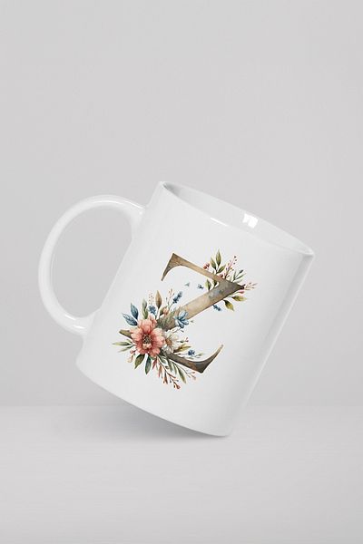 feinas Letters Porcelain Mug Cup