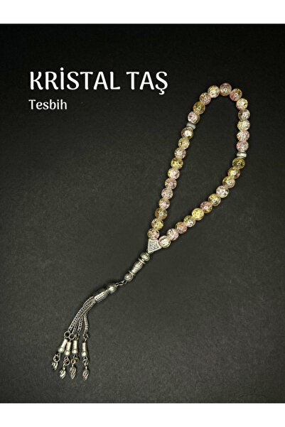 Tuana Trend Χάντρες προσευχής από κρυστάλλινη πέτρα 8 χιλιοστών σε σχήμα σφαί...