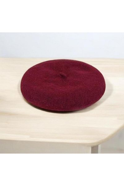 fundays Women's Top Quality Claret Red Stylish Ressam Hat Beret
