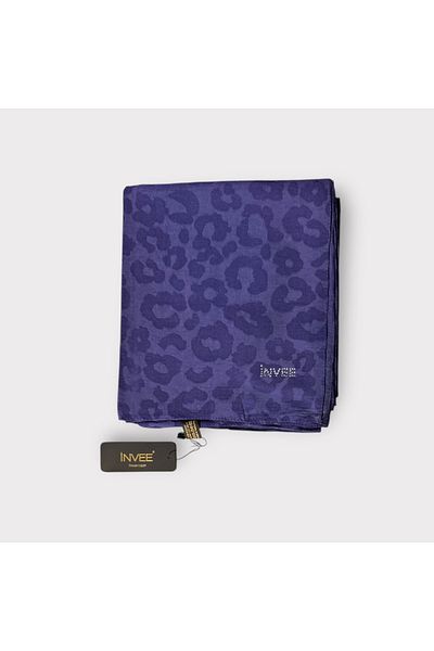 Invee 1329 Purple Blue Leopard Shawl