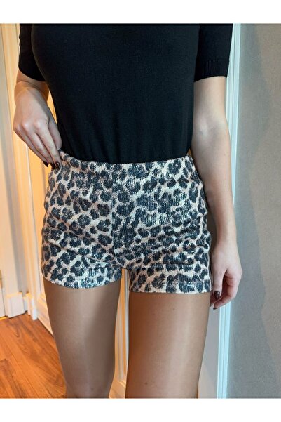 PINKPERİ BB LEOPAR PAYETLİ ŞORT