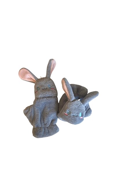 Bonito Gift Tüylü Yumuşacık, parmaklı parmaksız kullanılanilen Tavşan çocuk k...