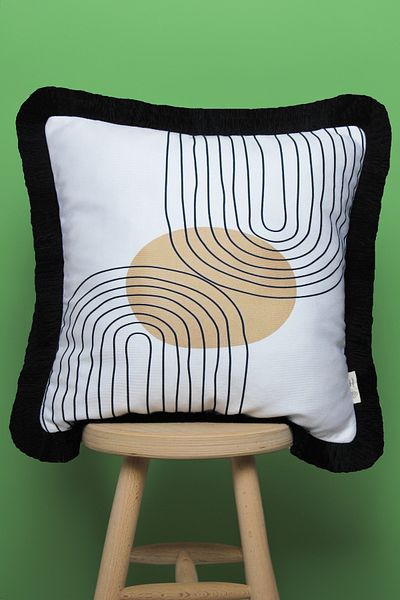 Alseko Concept Cioc negru, model etnic moale 04, husă de pernă pătrată 43x43cm