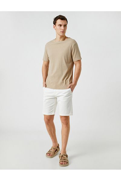 Koton Basic Bermuda Shorts Cotton Pocket Buttoned