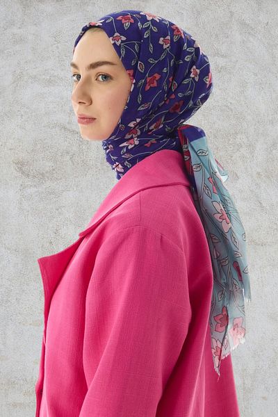 Starpink Βαμβακερό σάλι με μοτίβο τριαντάφυλλου - Starpnk2