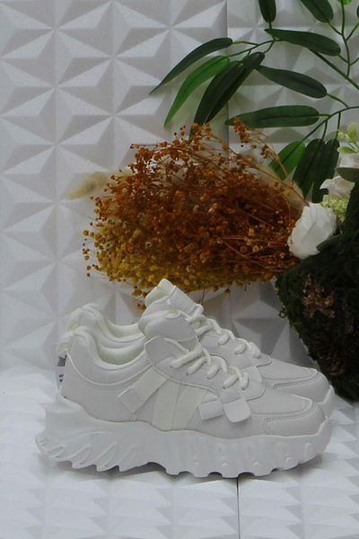 fort Cool Verom White Lace Up Velcro Sneaker Pantofi ortopedici pentru copii
