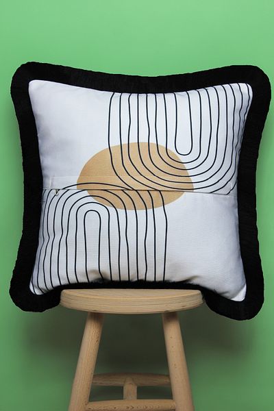 Alseko Concept Cioc negru, model etnic moale 04, husă de pernă pătrată 43x43cm