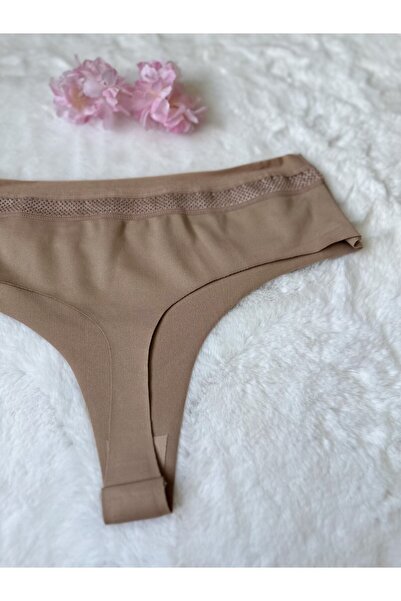 She Shine Λεπτομερές στρινγκ μεγάλου μεγέθους με δίχτυ κοπής με λέιζερ-6064