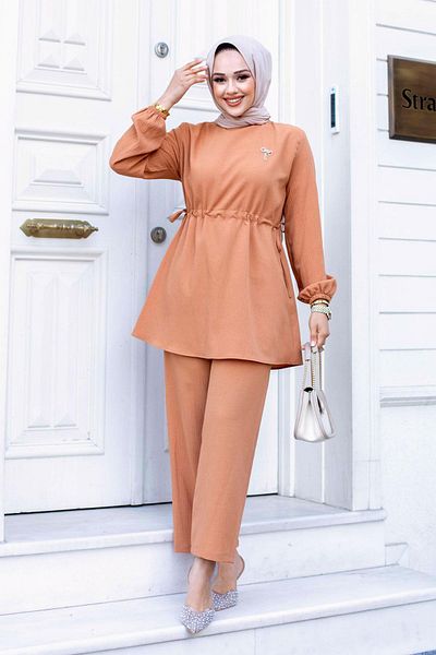 Herita Hijab-Set mit Bronzedetails